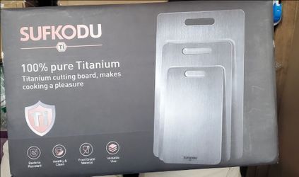 Sufkodu 100% Pure Titanium Cutting Board Set