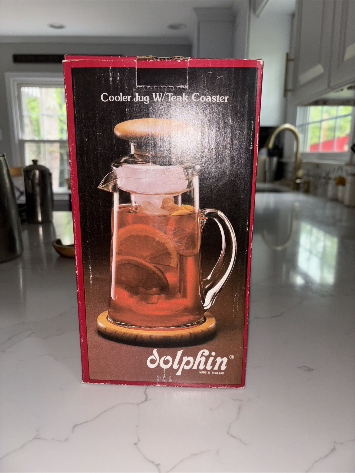 Dolphin Cooler Jug With Teak Coaster