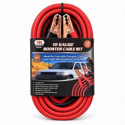 IIT 10 Gauge 12 Foot Booster Cable Set