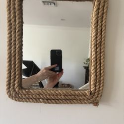 Nautical rope mirror