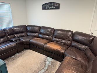 Leather Couch w/ Recliners