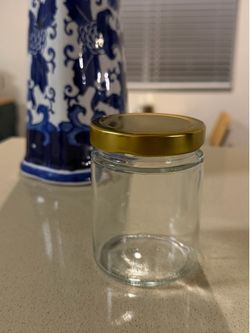 280ml/9oz Glass Jars with Gold Lids (8oz comparable) - Pack of 12