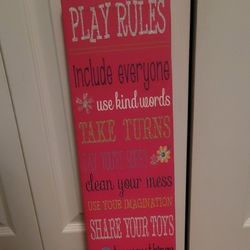Play Rules Sign