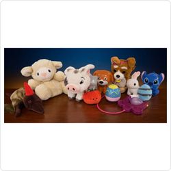 Mixed Plush, Hand Puppets & Toy Bundle (Disney Pua, Stitch & More)