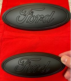 Ford Matte Black Oval Emblem Badge Set 2019+ Ranger, Nice!
