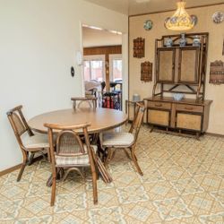 Vintage 7-Piece Modular Rattan Dining Set & Hutch – Boho Project Price: $350 OBO