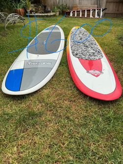 Two Paddle Boards and Carbon Fiber Paddles