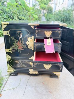 Chinese Tansu Hand-Painted Art Cabinet