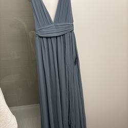 Lulu’s Dusty Blue Dress