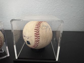Clayton Kershaw And Jimmy Rollins Signed Autographed Baseball - HOF Retiring