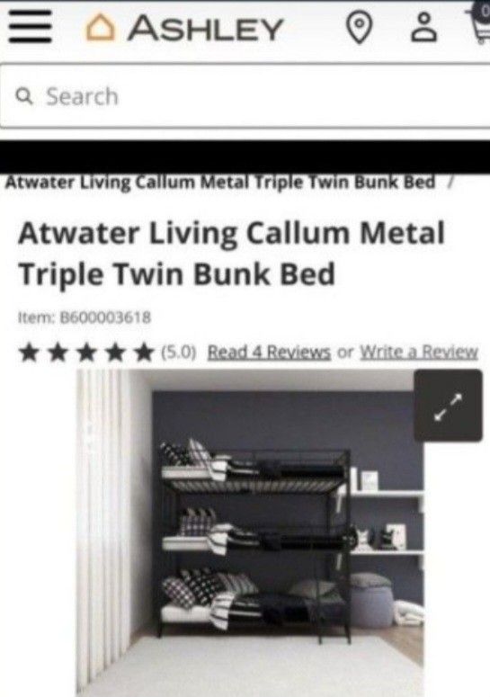 Three Bunk Beds No Mattresses From Ashley Furniture Great Price