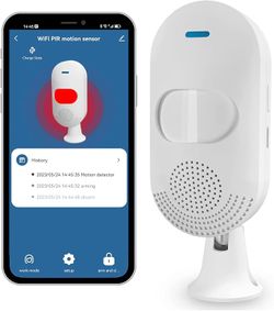 Smart PIR Motion Sensors: WiFi Motion Detector with App Notification Alert, USB/Battery Powered Movement Detector, Compatible with Alexa Google Home, 