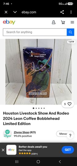 Houston livestock show and Rodeo Leon Coffee Bobblehead