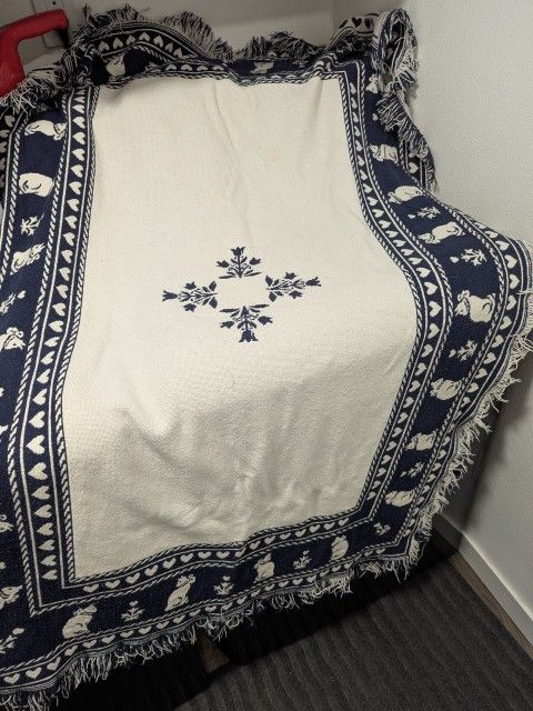 Grandma Style Vintage Cat Blanket