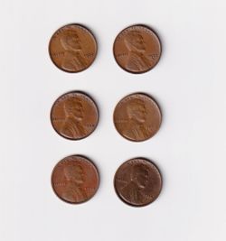 1932 to 1934 PD Lincoln Wheat Pennies in Very Good Condition