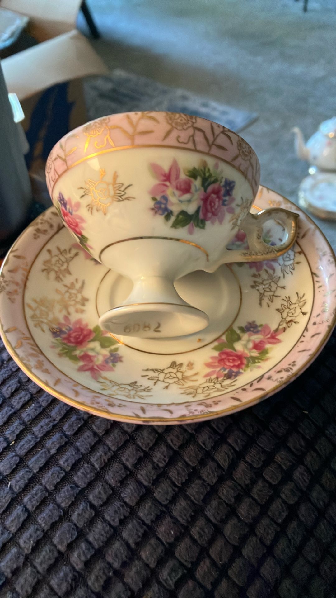 HB Japan Porcelain Teacup & Saucer#6082