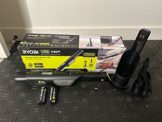 RYOBI USB Lithium HP Compact Hand Vacuum Cleaner Kit with (2) USB Lithium 2.0 Ah Batteries and Charger