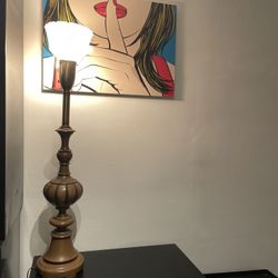 Unique Mid Century Wooden Lamp