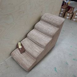 Miorun 5-Step Dog Stairs, Foam Ramp for Beds & Couches – Brown