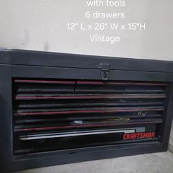 Vintage Craftsman Toolbox with Tools
