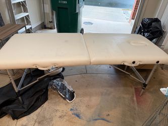 Massage table and stool