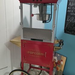 Large commercial popcorn Machine Cart