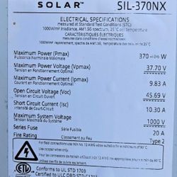370 Watt Solar Panel 