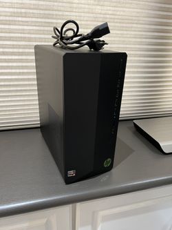 HP Pavilion Black Gaming Desktop Computer TG01-2170m CTO PC 3060 256GB SSD 8GB RAM AMD Ryzen3