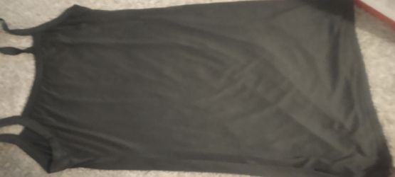 Dark black silky dress size Medium never worn $2
