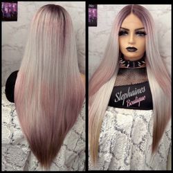 Human Hair Blended Lace Front Wig 