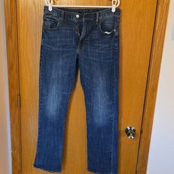 Lucky Brand Relaxed Straight Blue Denim Jeans Medium Wash 5-Pocket Men