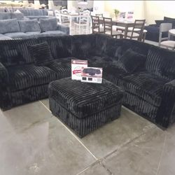 4pcs Sectional Sofa W/ottoman 