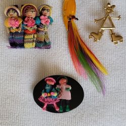 Cute Vintage 4-Piece Brooch/Pin Set