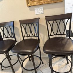 set of 4 new bar stool swivel sturdy 