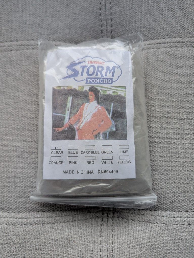 NIB Clear Emergency Storm Poncho