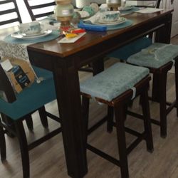 7 Piece Dinner Table  That Open To A Large Table Purchase From Rooms To Go