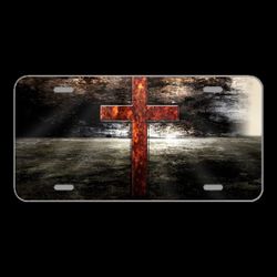 License Plate Novelty Car Front Cross Religion Christianity Faith