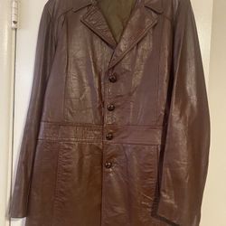 Brown Leather Jacket SizeLarge For Women 