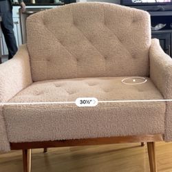 Pink Sherpa Accent Chairs