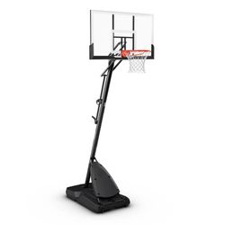 Spalding 54 inch Shatter-proof Polycarbonate Exacta Height® Portable Basketball Hoop System
