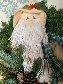 Santa: Handmade wreath Santa