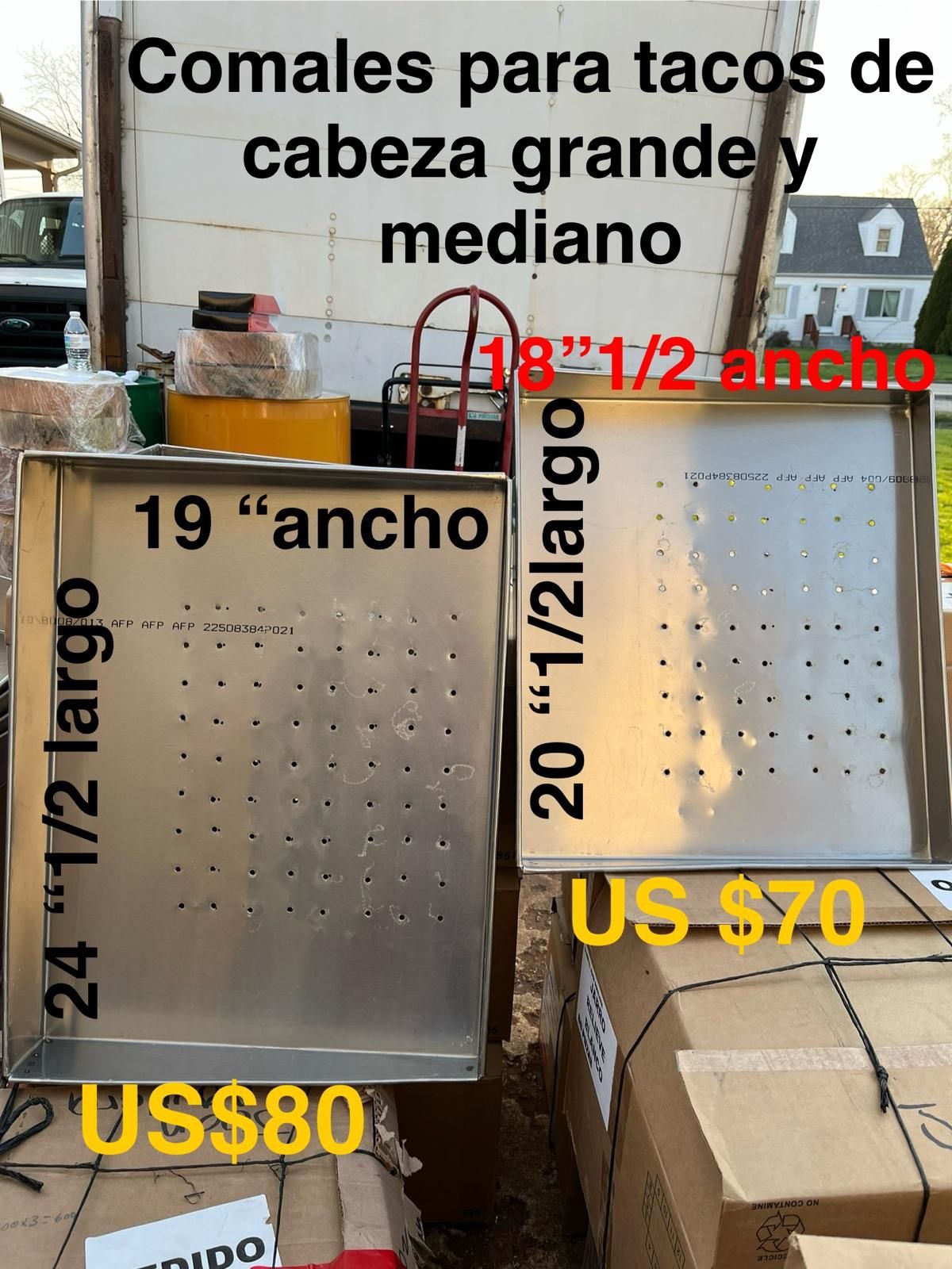 Cómales Para Tacos De Cabeza Al Vapor Grandes Y Medianos