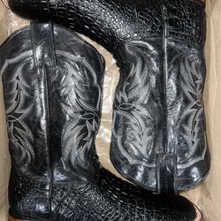 Men's Caiman Belly Print Cowboy Boots Size 10.5