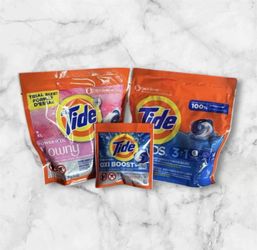 Tide Power PODS & PACS Bundle Stain Remover, Downy Fresh, Oxy Boost, Detergents