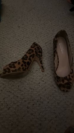 leopard heels size 6 1/2