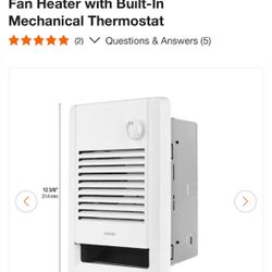 Stelpro 240-Volt 1500-Watt Electric Wall Fan Heater with Built-In Mechanical Thermostat