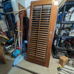 Solid Wood Shutter Combo Door 32"Wx80L