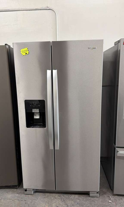 Whirlpool Side‑by‑Side Fridge — Stainless, Ice & Water in Door