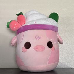 Cuddle Barn Strawberry Mooshake plushie 17in