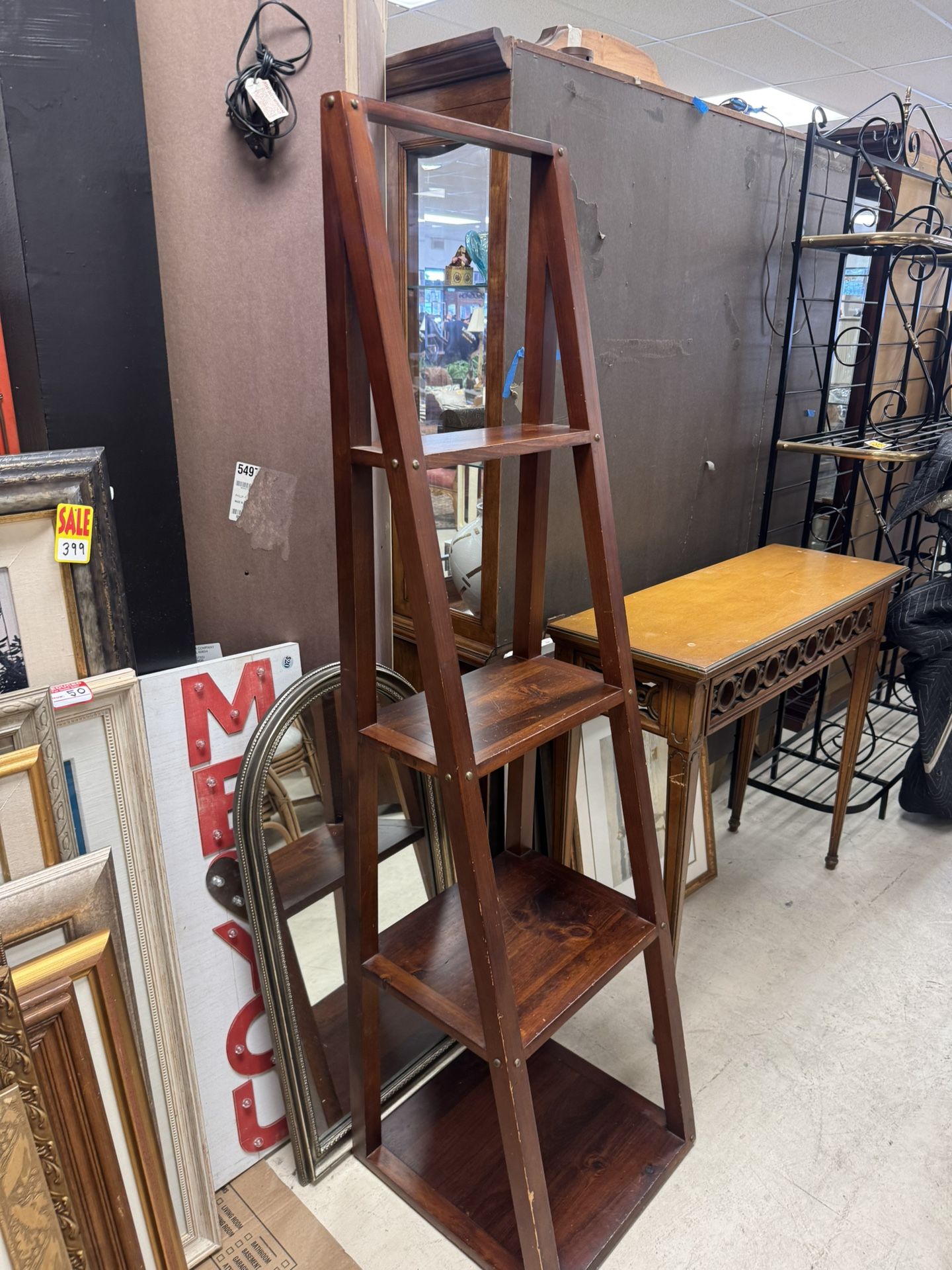 Cherry Wood Bookshelf - 67” T